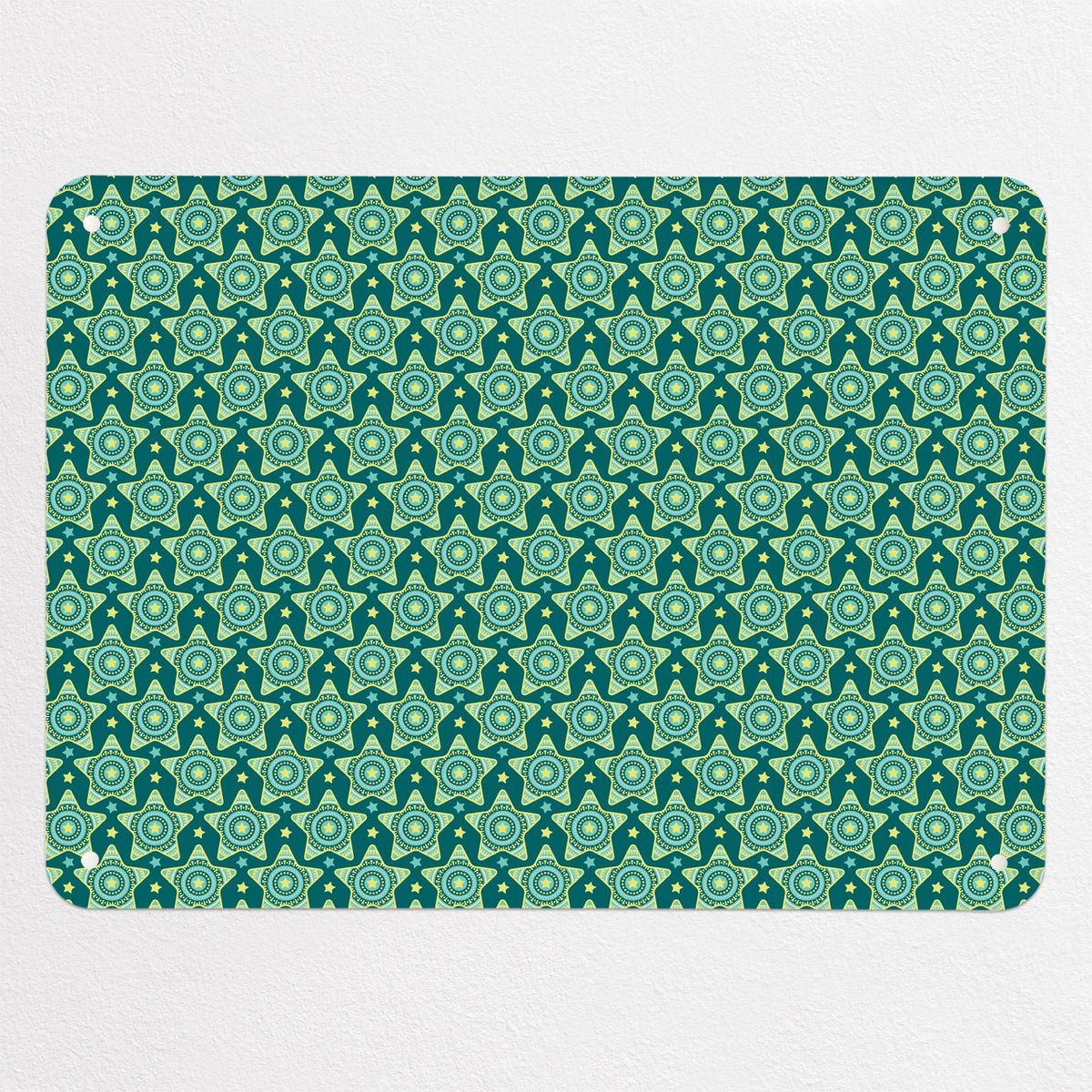 Stars magnetic notice board in teal, medium size, 75 × 55 cm
