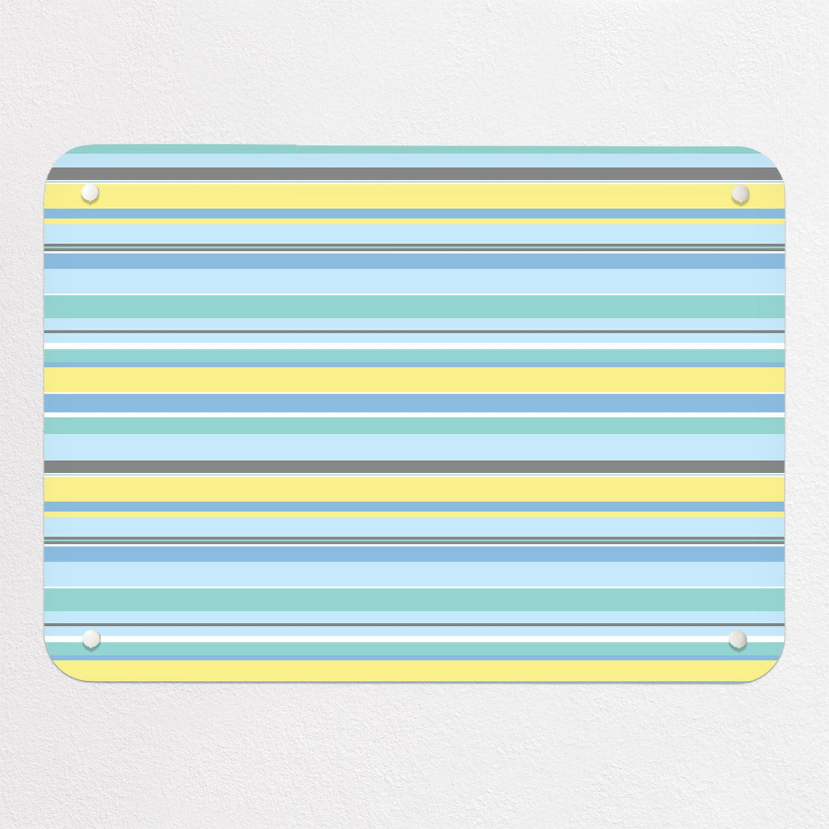 Stripes magnetic notice board in Stripes - Beach, small size, 55 × 40 cm