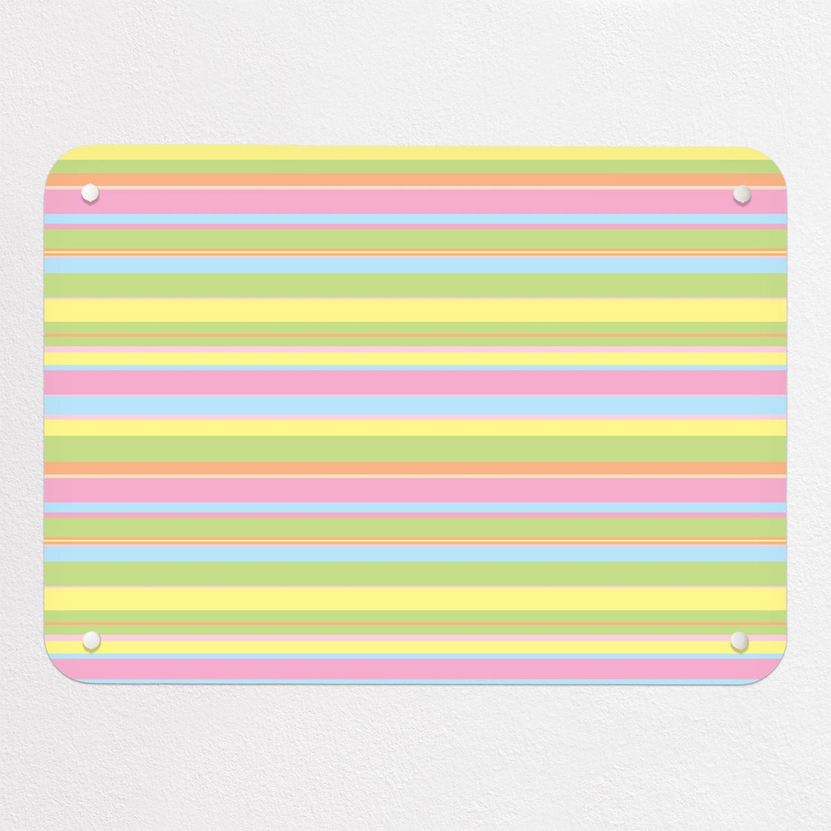 Stripes magnetic notice board in Stripes - Candy, small size, 55 × 40 cm