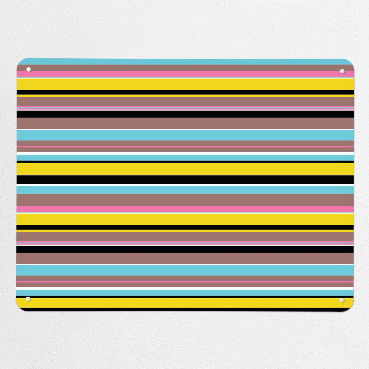 Stripes magnetic notice board in Stripes - Liquorice, large size, 100 × 75 cm