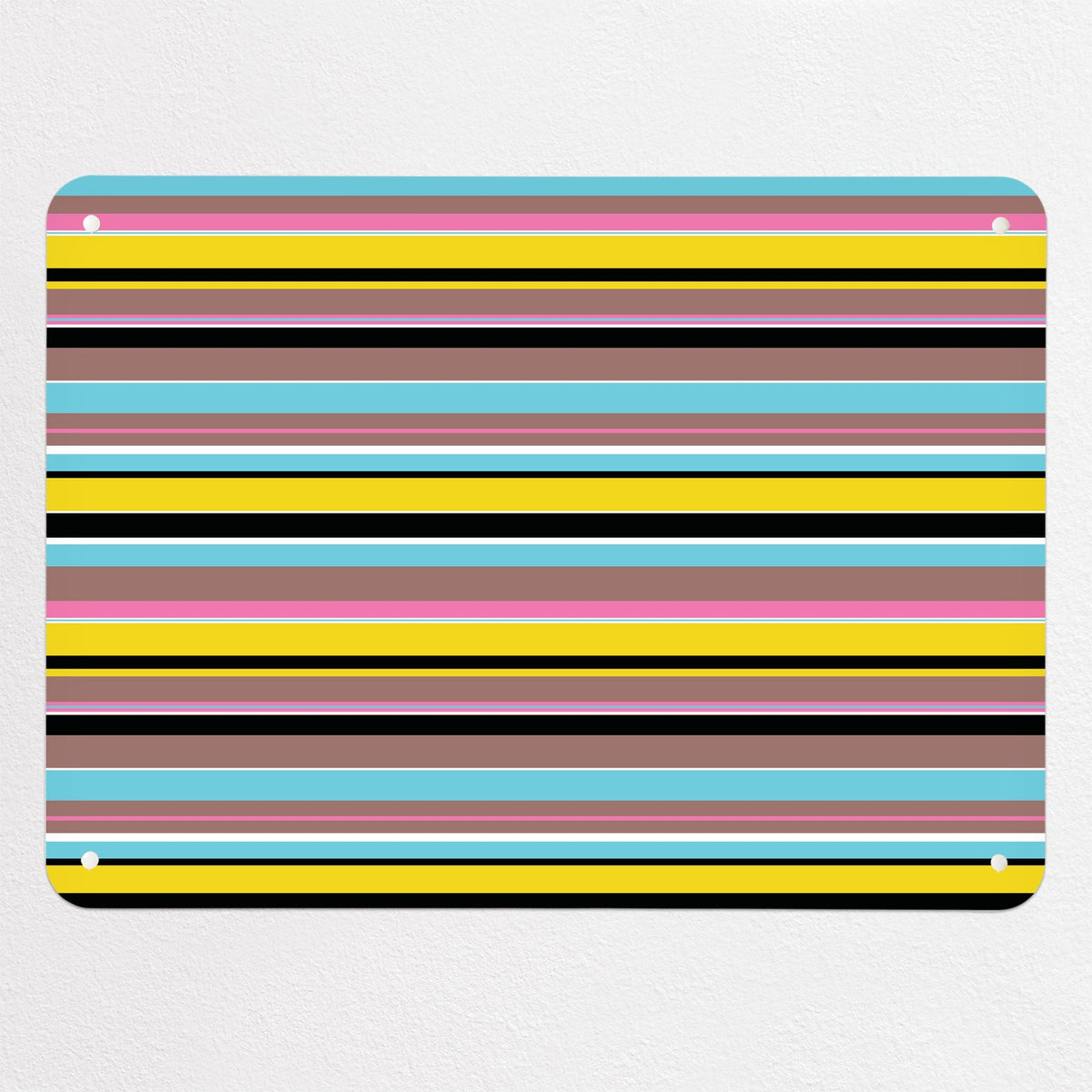 Stripes magnetic notice board in Stripes - Liquorice, medium size, 75 × 55 cm