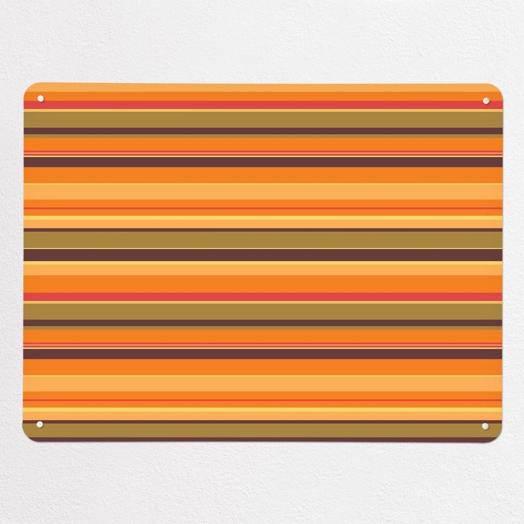 Stripes magnetic notice board in Stripes - Pumpkin, large size, 100 × 75 cm
