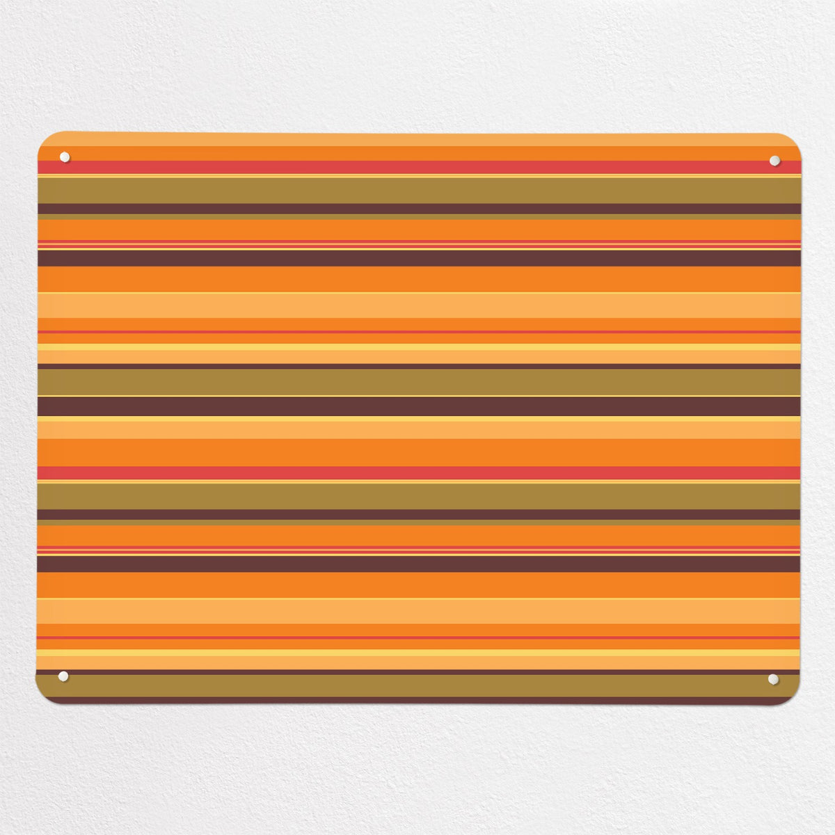Stripes magnetic notice board in Stripes - Pumpkin, large size, 100 × 75 cm