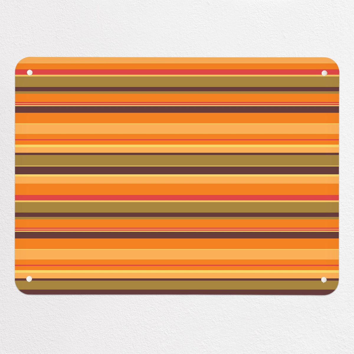 Stripes magnetic notice board in Stripes - Pumpkin, medium size, 75 × 55 cm