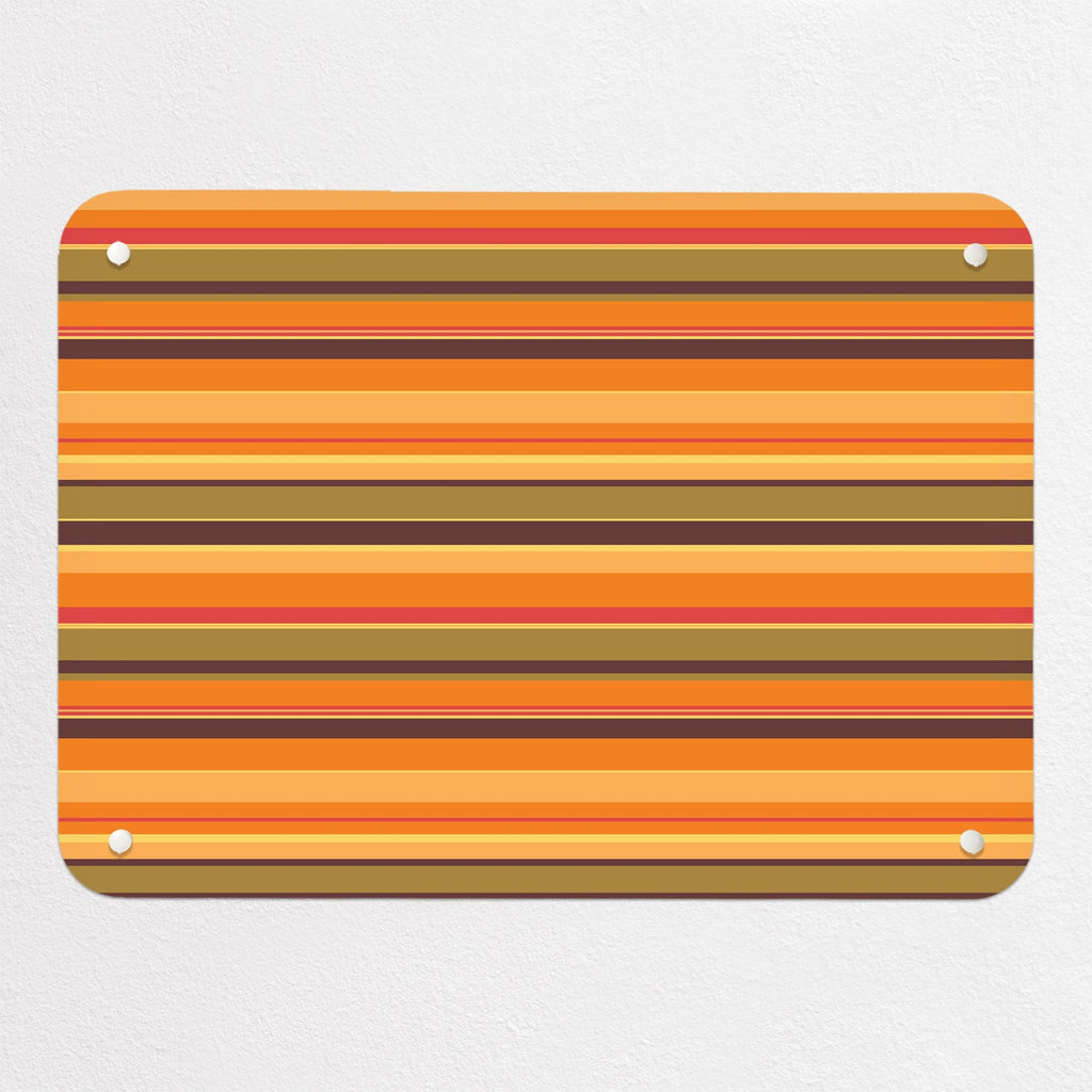 Stripes magnetic notice board in Stripes - Pumpkin, small size, 55 × 40 cm