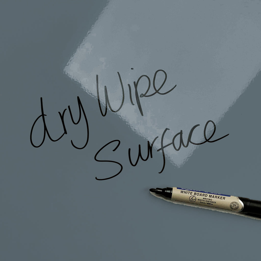 The words dry wipe surface written in marker pen on the Sussex Coast Sunset magnetic notice board