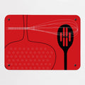 Utensils magnetic notice board in red, small size, 55 × 40 cm