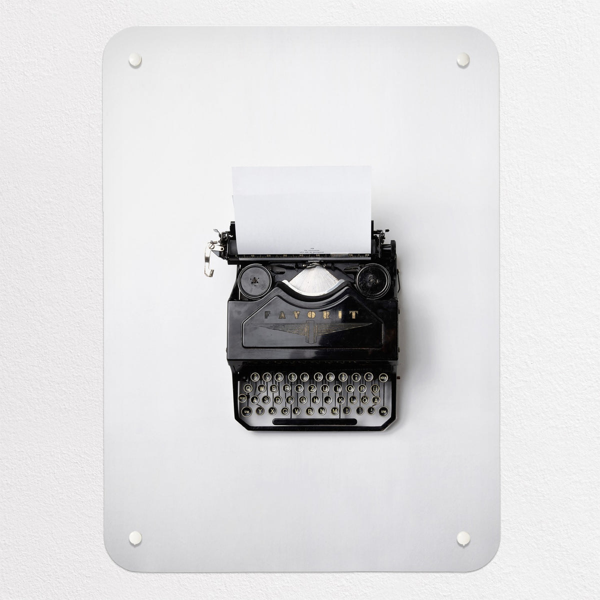 Vintage Typewriter magnetic notice board, small size, 40 × 55 cm