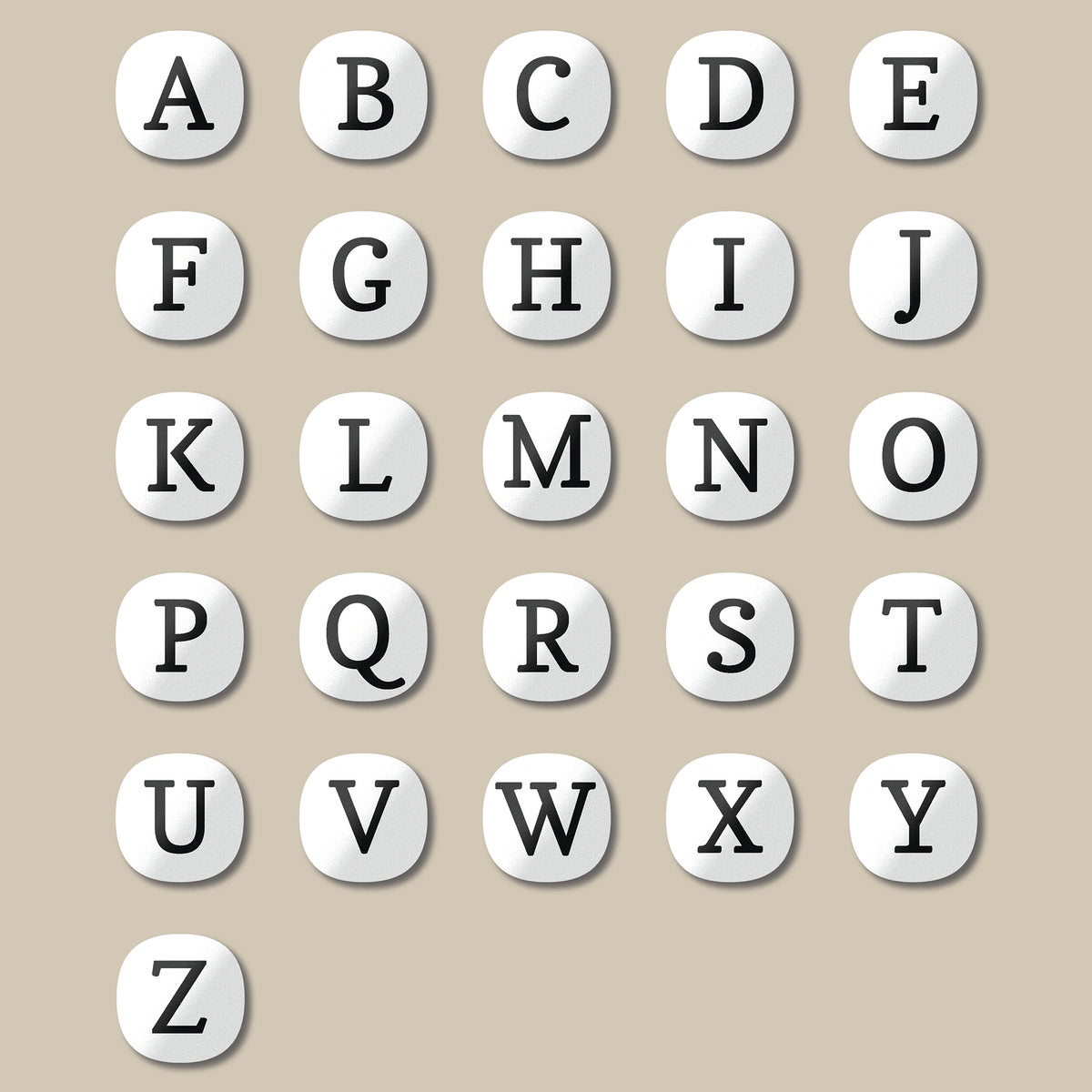 Alphabet fridge magnets by Beyond the Fridge