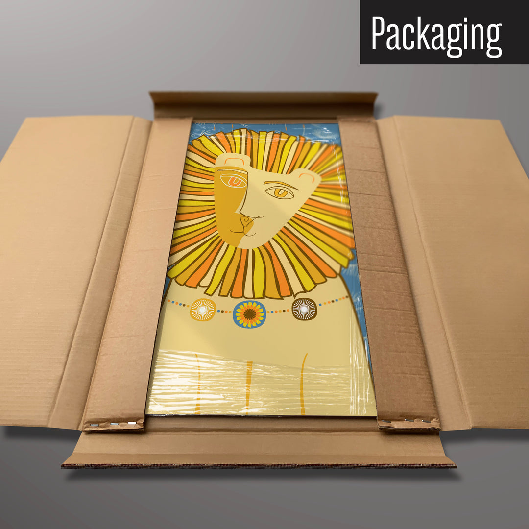 A Dandy Lion design magnetic board in it’s cardboard packaging
