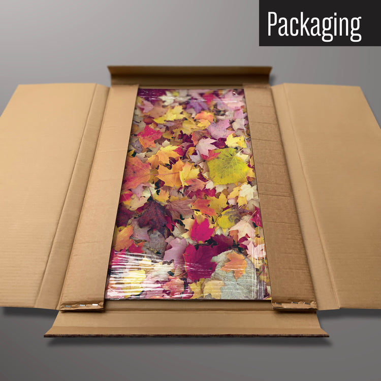 An autumn leaves Magnetic board in it’s cardboard packaging
