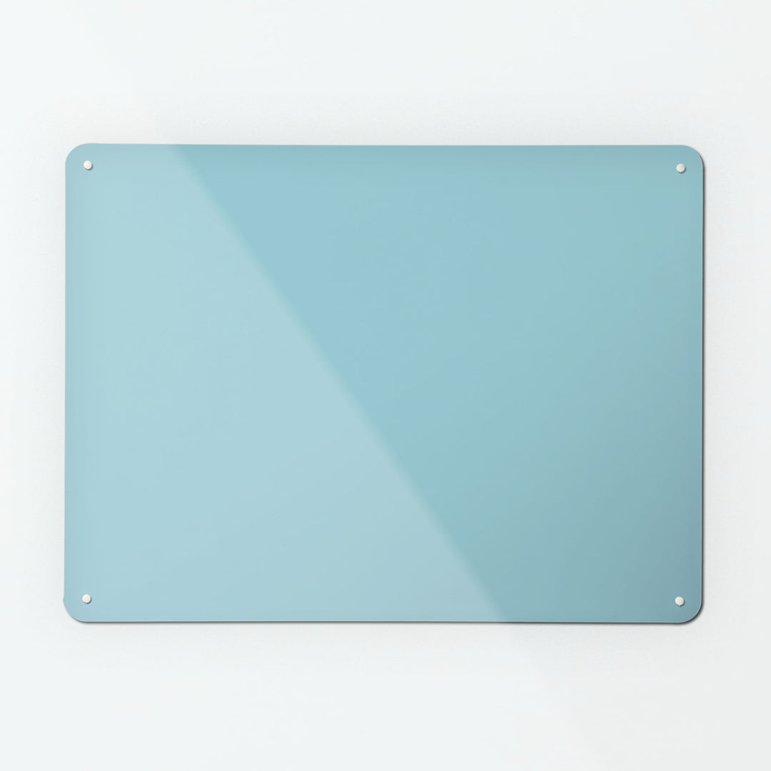 A large plain blue magnetic notice board by Beyond the Fridge
