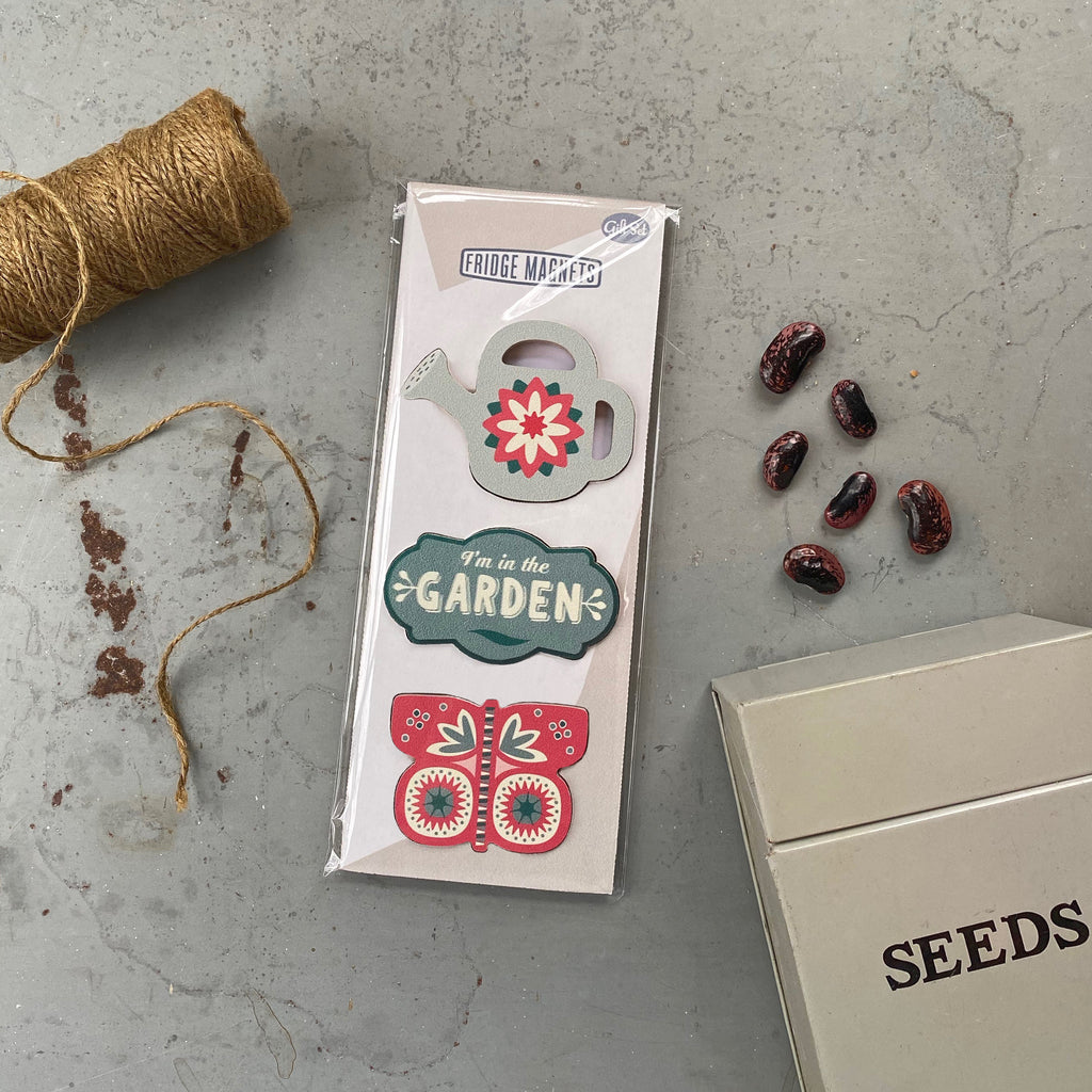 A gift set of three fridge magnets for gardeners by beyond the fridge