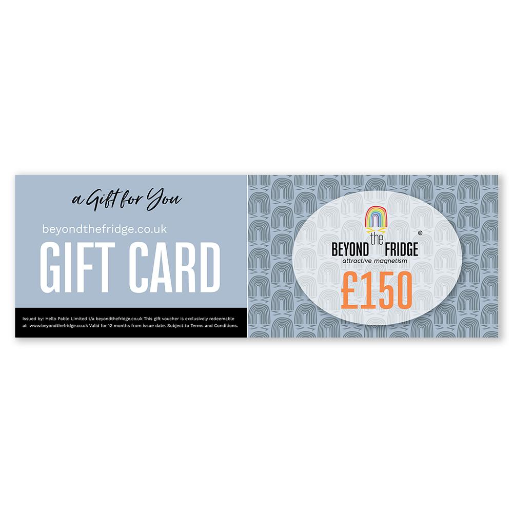 A Beyond the Fridge gift card for £150