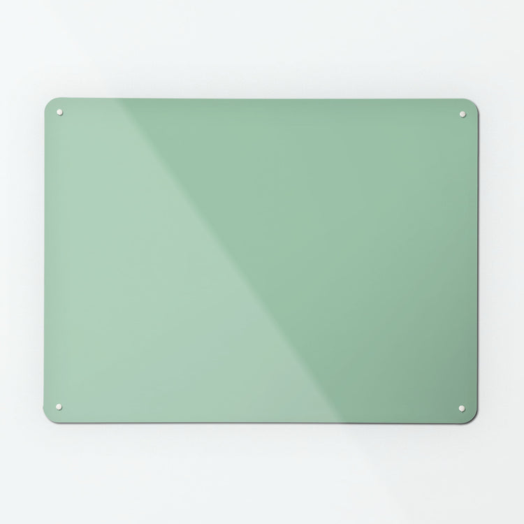 A large plain green magnetic notice board by Beyond the Fridge