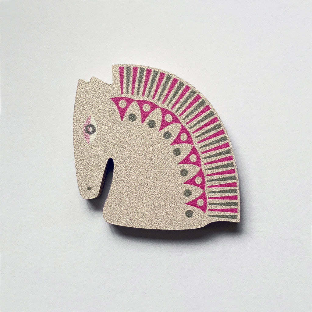 Beyond the Fridge Fridge Magnets Grey Horse - by Beyond the Fridge.co.uk
