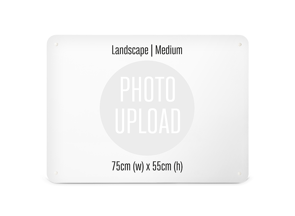 A Create Your Own landscape board, medium: 75 cm wide by 55 cm high, ready for your photo