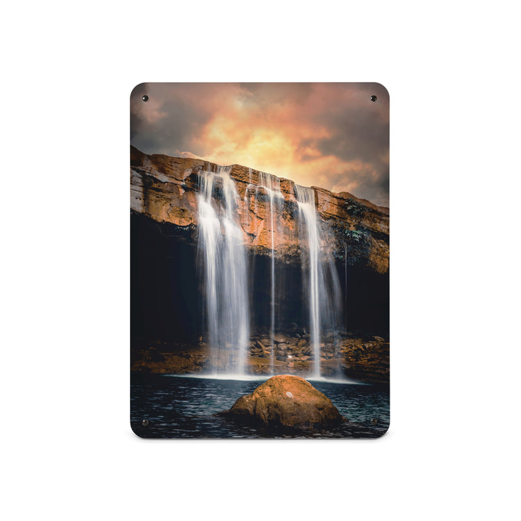 A medium magnetic notice board by Beyond the Fridge with a photograph of a waterfall