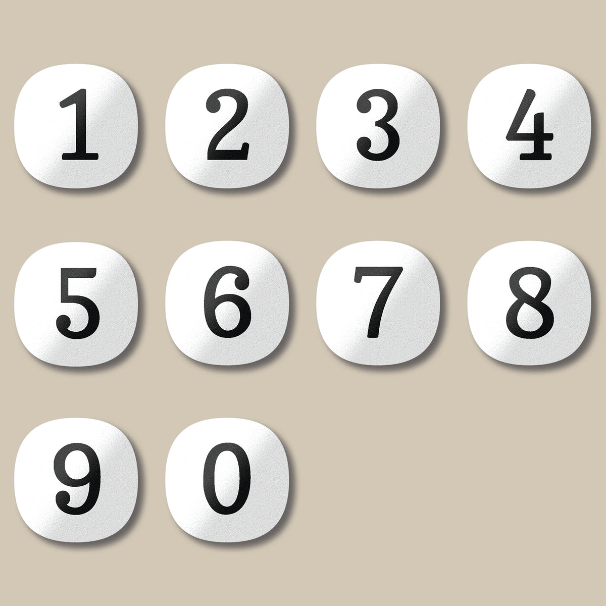 number design plywood fridge magnets by Beyond the Fridge