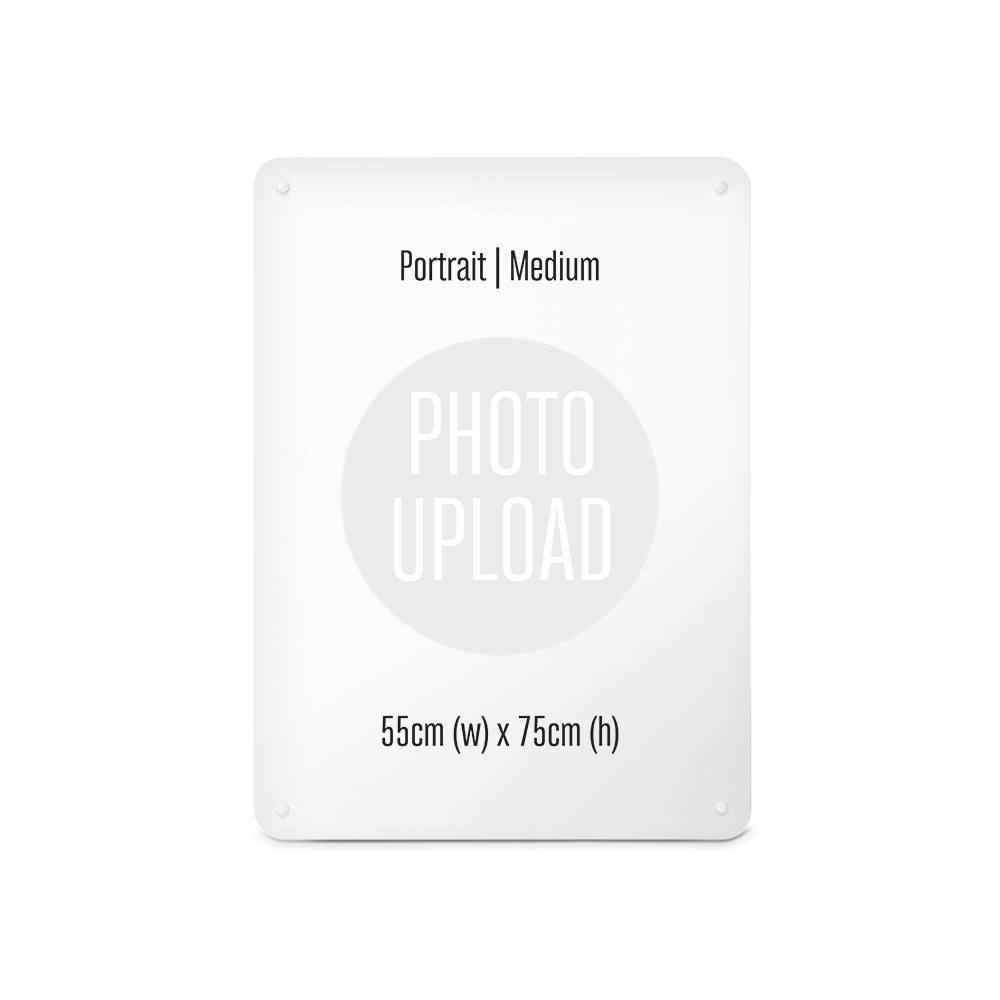 A Create Your Own portrait board, medium: 55 cm wide by 75 cm high, ready for your photo