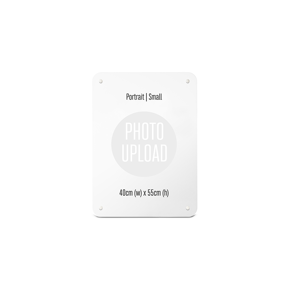 A Create Your Own portrait board, small: 40 cm wide by 55 cm high, ready for your photo