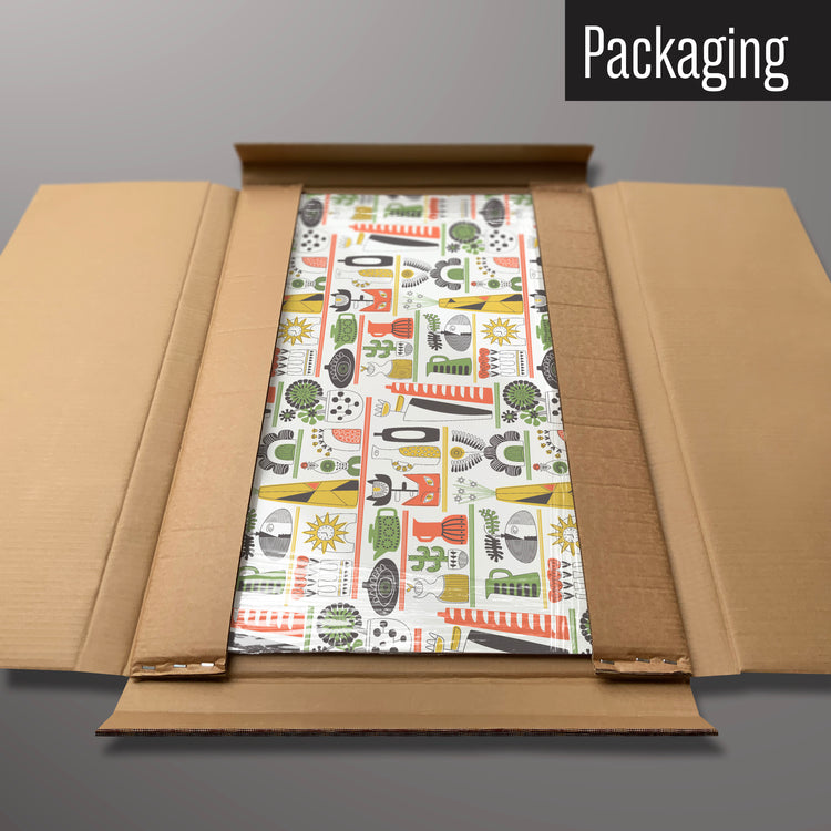 A shelf life warm tones magnetic board in it’s cardboard packaging