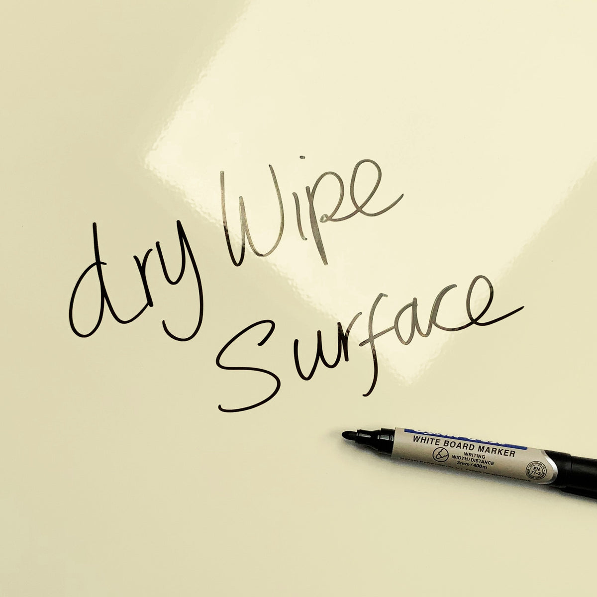 The words dry wipe surface written in marker pen on the Snakes and Ladders Snakes And Ladders magnetic notice board