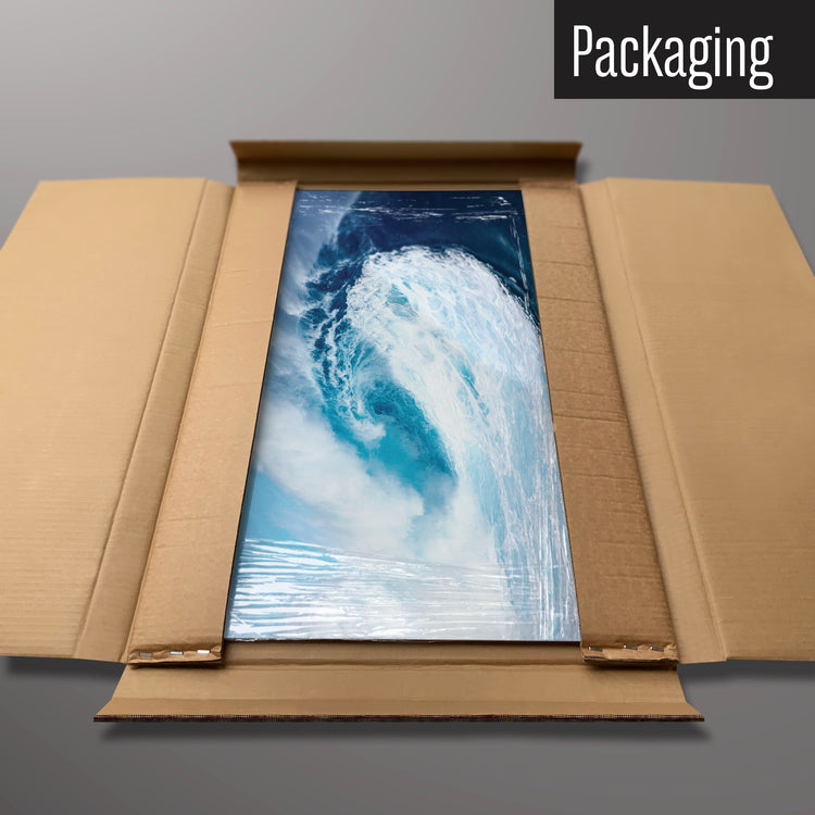 A wave magnetic board in it’s cardboard packaging