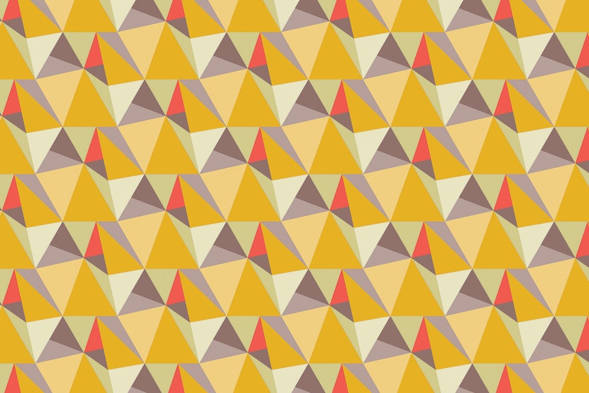 Yellow shards geometric board design