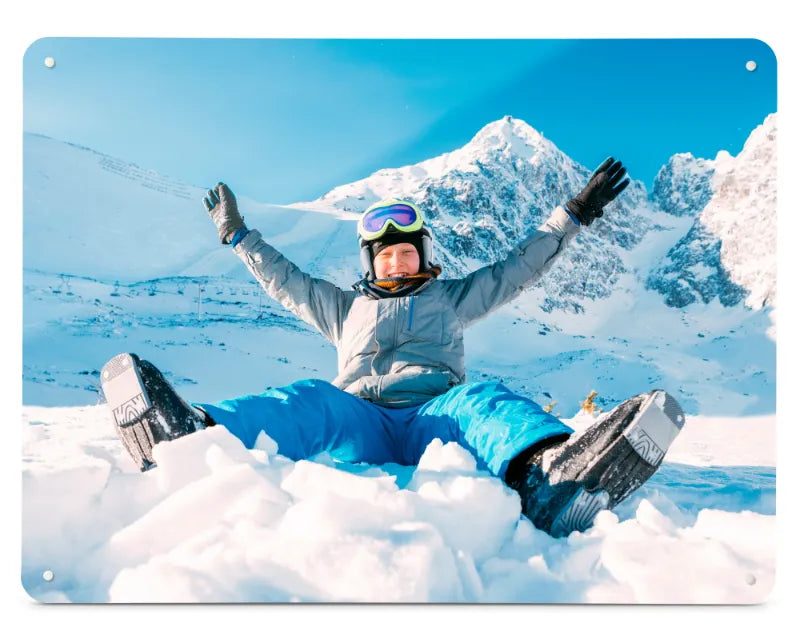 An example Create Your Own magnetic board printed with a photograph