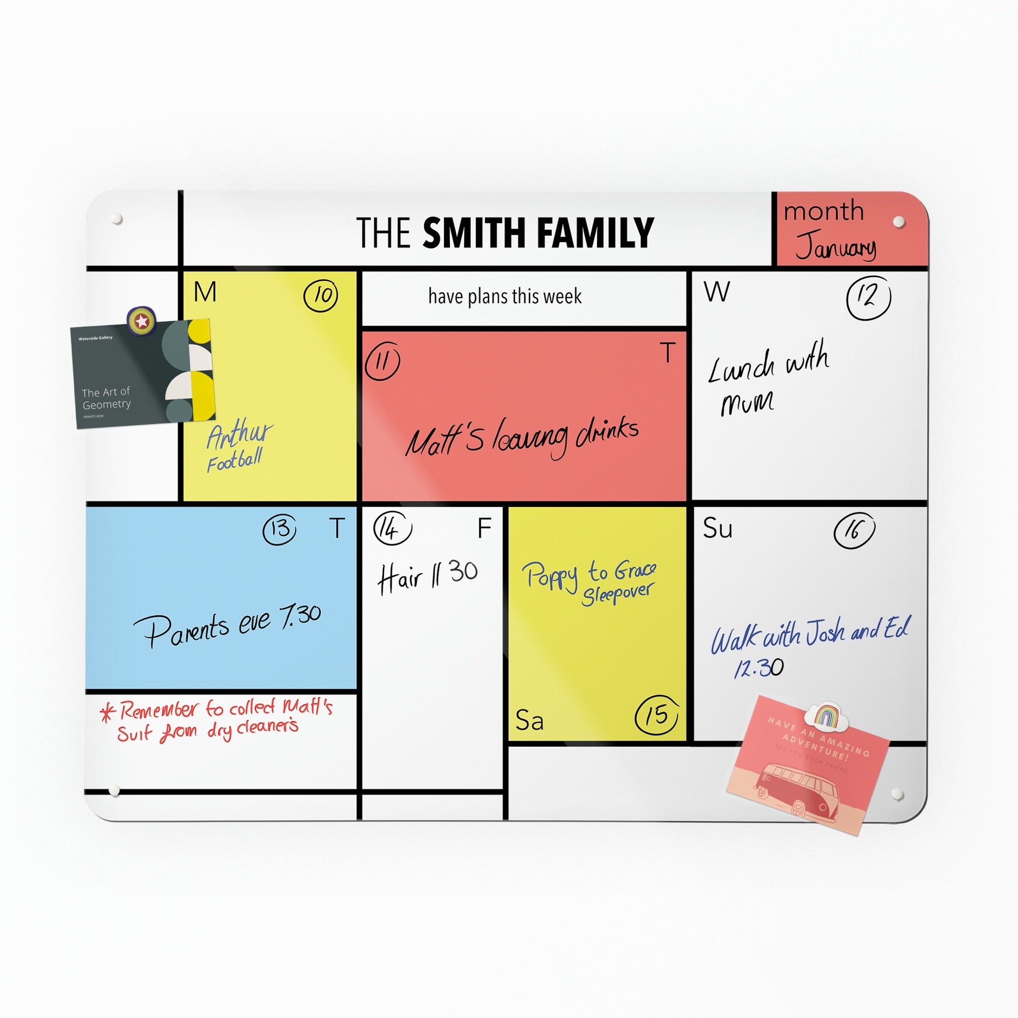 Mondrian weekly planner