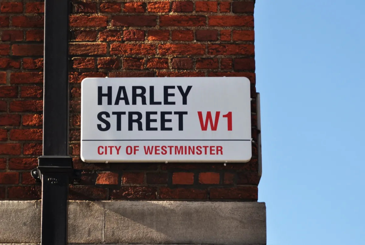 Harley Street W1 street sign