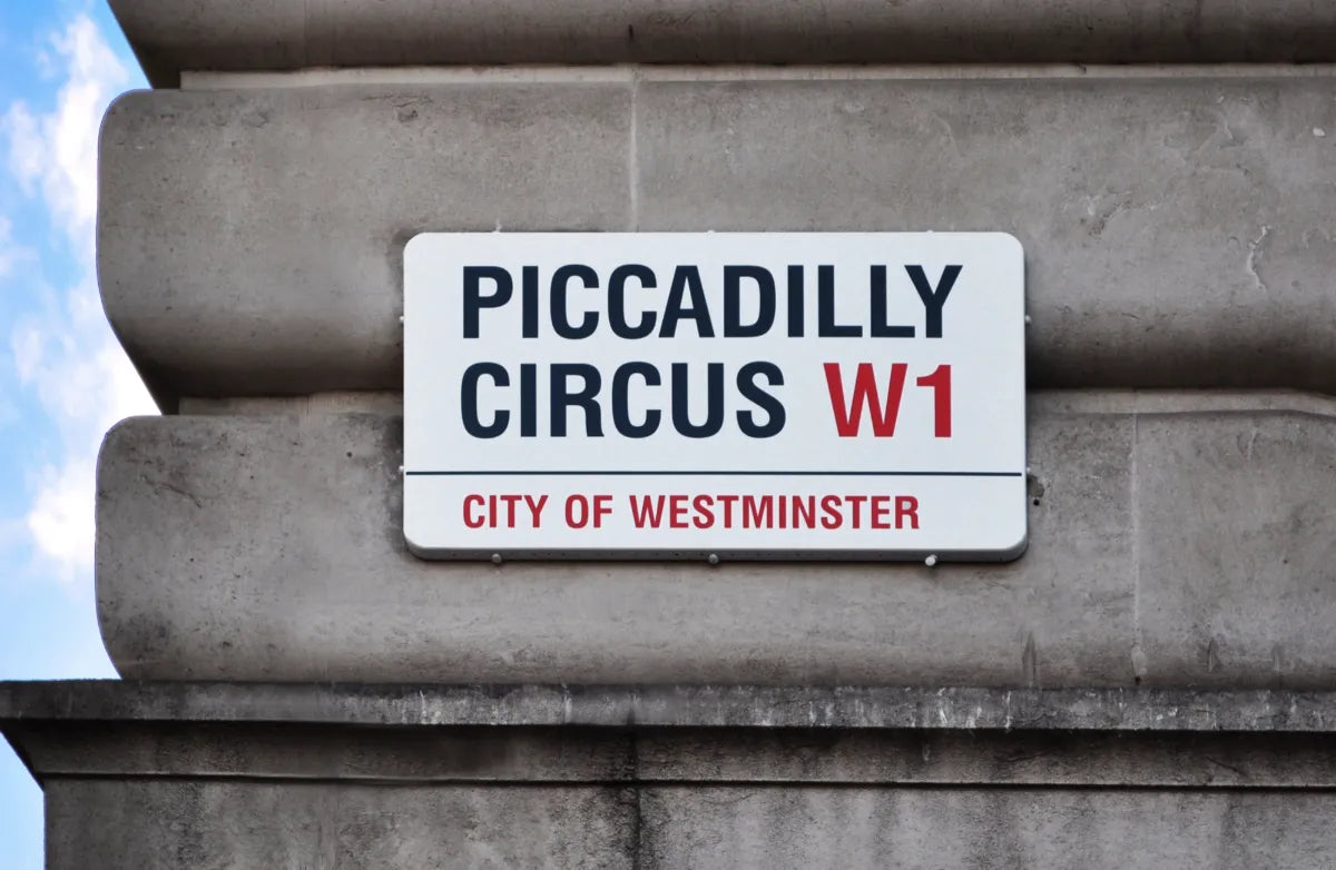 Piccadilly Circus W1 street sign