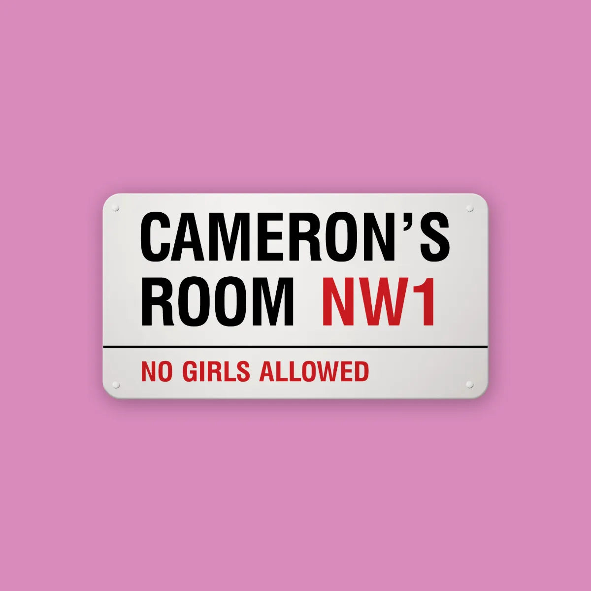 Cameron’s Room NW1, No Girls Allowed