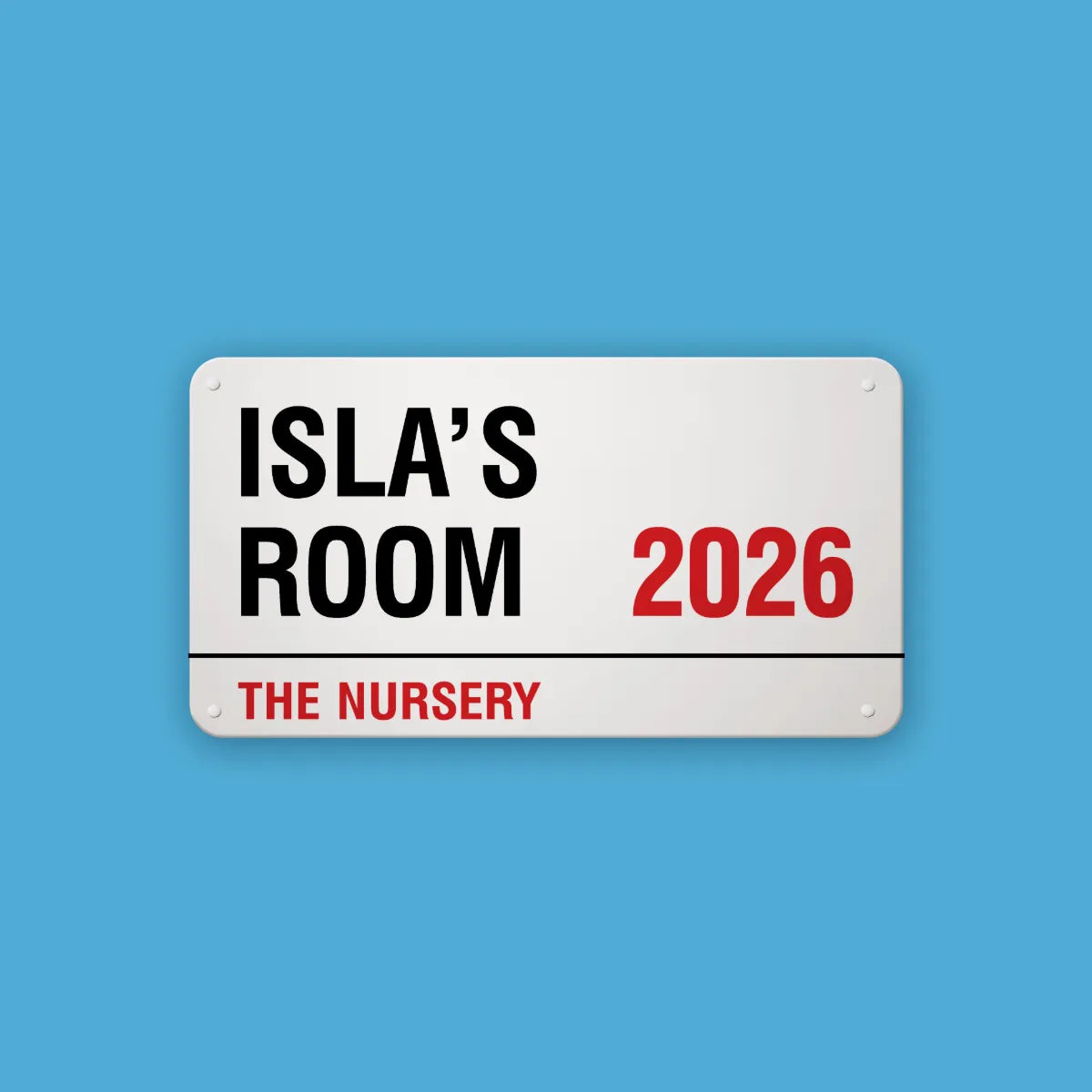 A personalised London street sign made for Isla