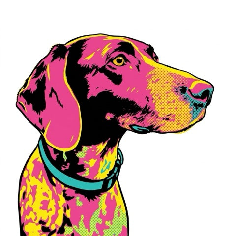 A dog portrait as pop art